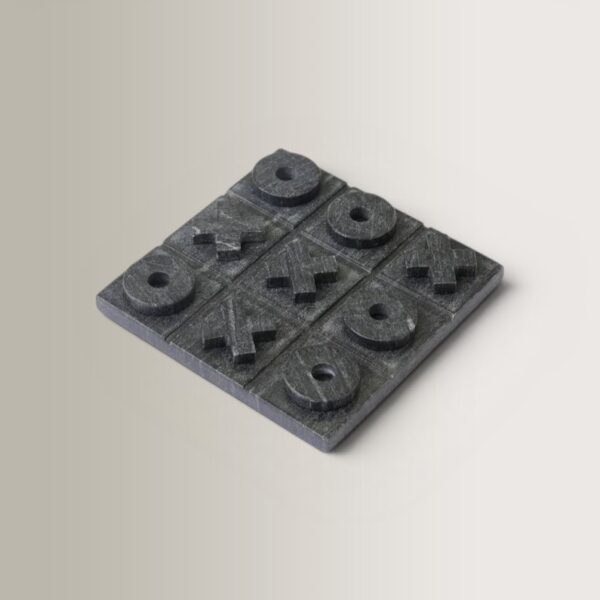 Gamela Marble Tic-Tac-Toe - Black