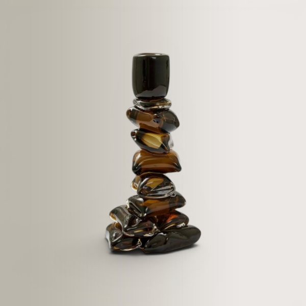 Carmella M Candle Holder - Dark Brown