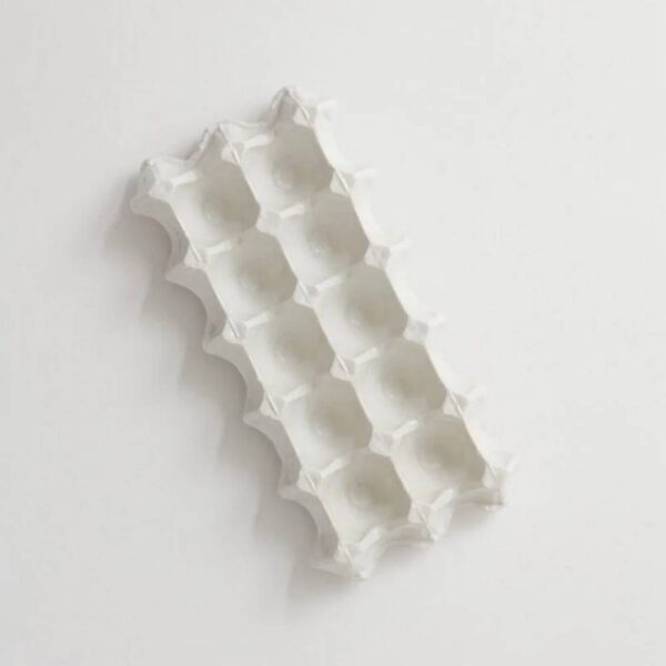 Αυγοθήκη Nea 10 Eggs Κεραμικό - Λευκό, 26,3x13,3x5