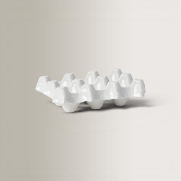 Αυγοθήκη Nea 6 Eggs Κεραμικό - Λευκό, 16,2x12,2x5