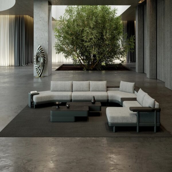 Coffee Table Alvo Center - Μαύρο - 150x70x36