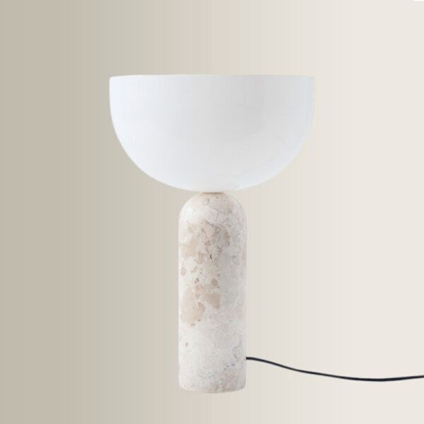 Kizu Large Table Lamp - Marble White H45