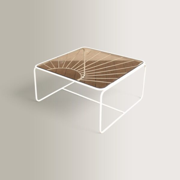 Eldorado Coffee Table with Tinted Beige Glass