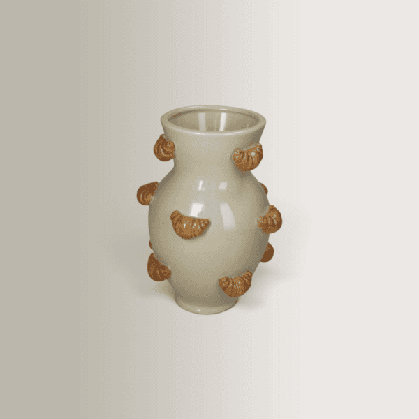 Beige Croissant Vase 21cm