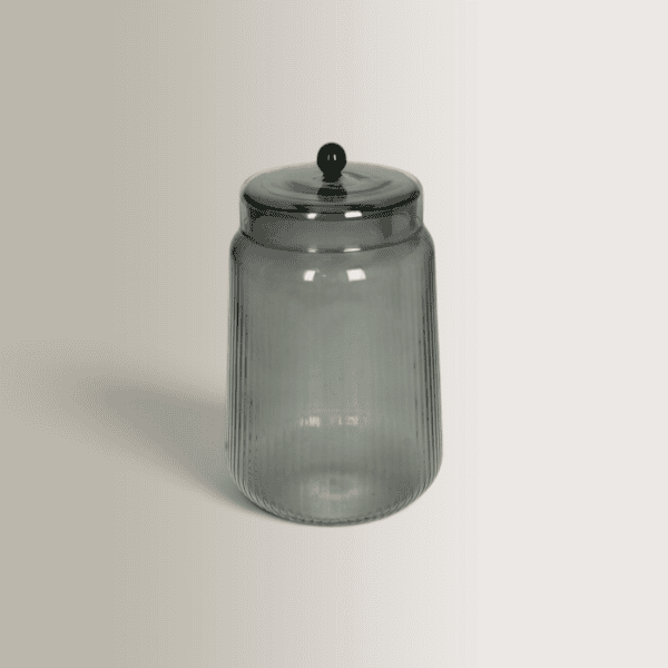Gray Glass Container 20cm