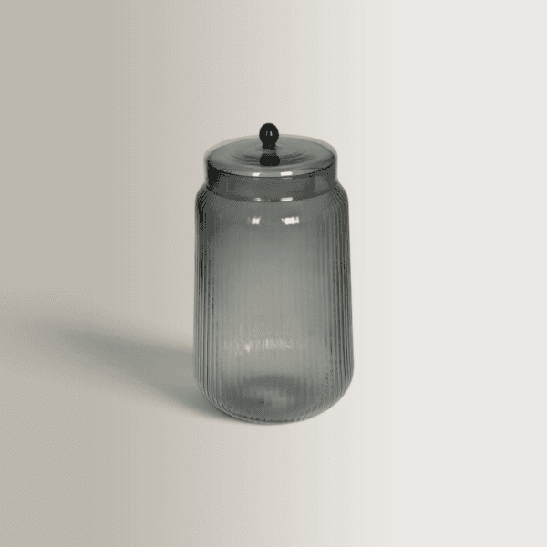 Gray Glass Container 25cm