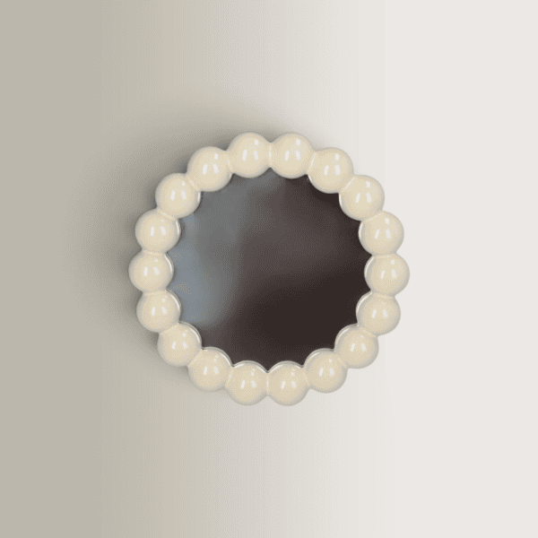 Cream Balls Table Mirror