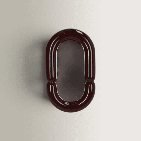 Oval Brown Table Mirror