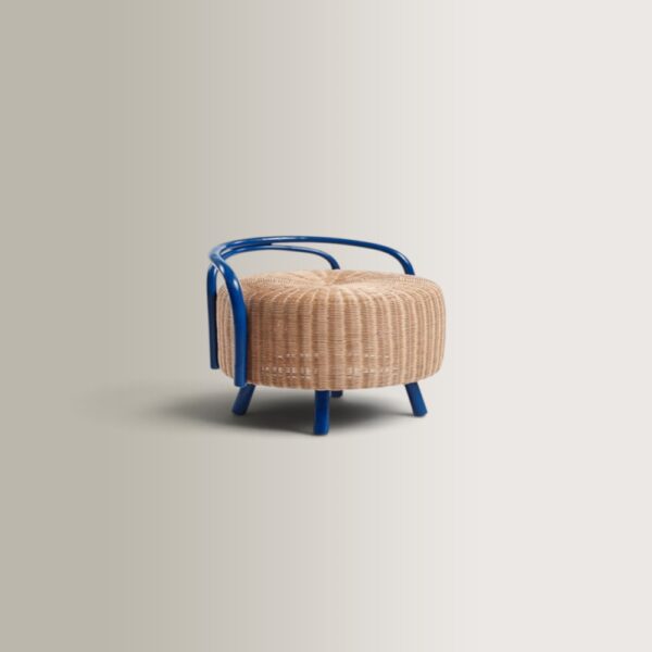 Bangi Bamboo Stool Chair Blue