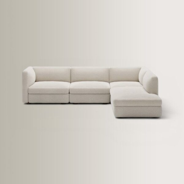 Coda Sofa Configuration 6 - White, 276.5x220x70