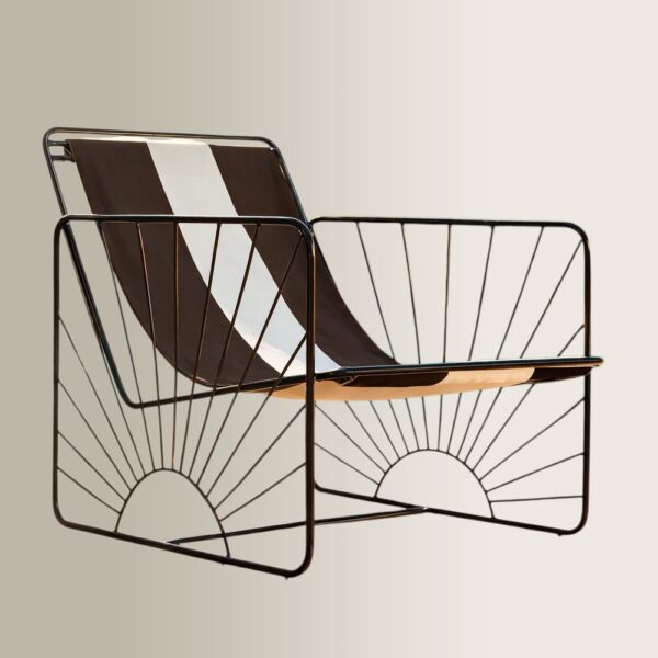 Eldorado Soleil Striped Brown Armchair