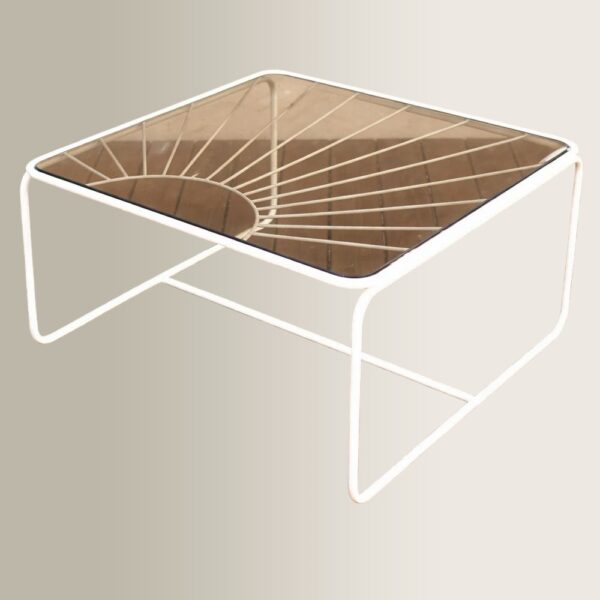 Coffee Table Eldorado με Φιμέ Γυαλί Μπεζ
