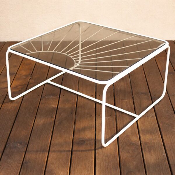 Coffee Table Eldorado με Φιμέ Γυαλί Μπεζ