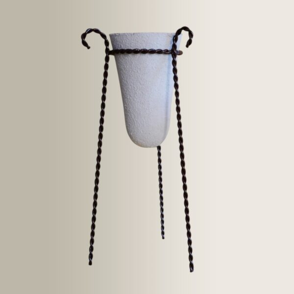 Torsade Cream/Brown Planter with Stand L