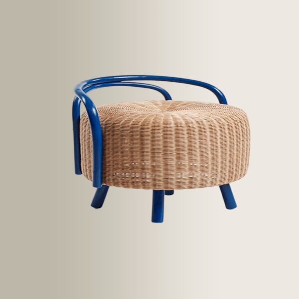 Bangi Bamboo Stool Chair Blue