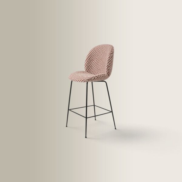 Beetle Stool with Boucle Upholstery