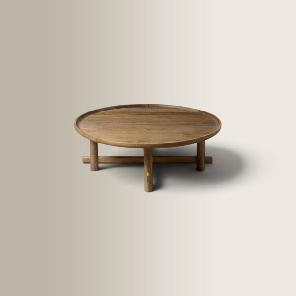 Pontarc Round Table Made of Solid Wood