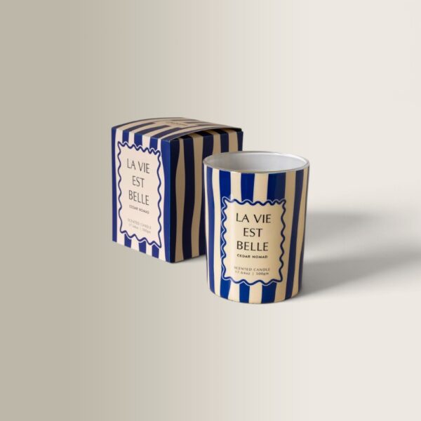 Scented Candle "La vie est belle" - Blue