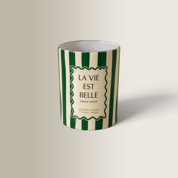 Scented Candle "La vie est belle" - Green