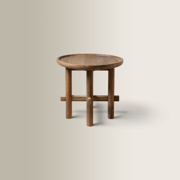 Stripped Pontarc Table - Wood, 50x46
