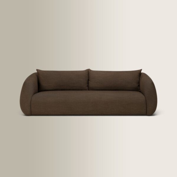 Figur Chocolate Brown Three-Seater Sofa