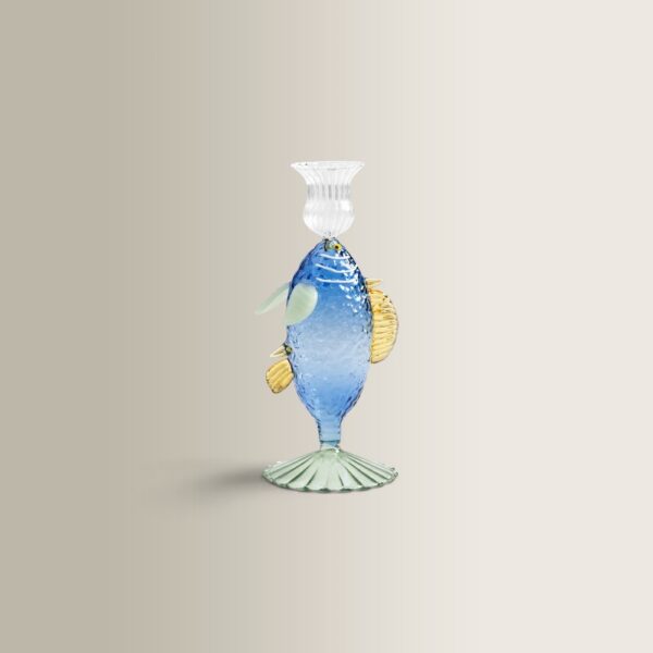 Blue Fish Candle Holder
