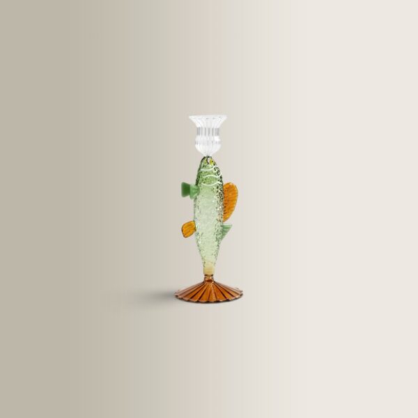 Green Fish Candle Holder